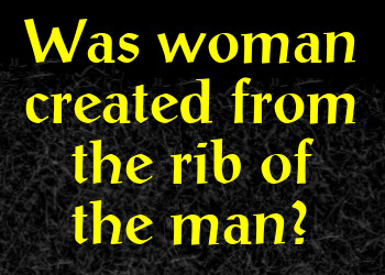 Was woman created from the rib of the man?